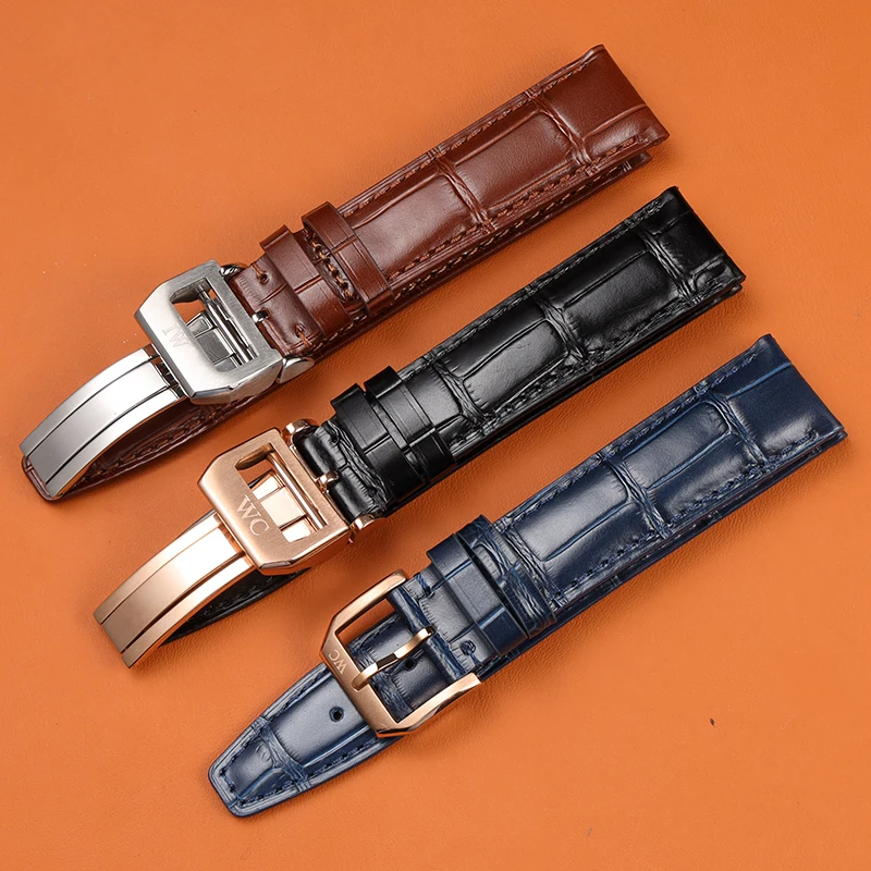 

Cowhide Watchband For IWC PILOT'S WATCHES PORTOFINO PORTUGIESER Watch Straps 20mm 21mm 22mm Universal Wristband Belt Accessories