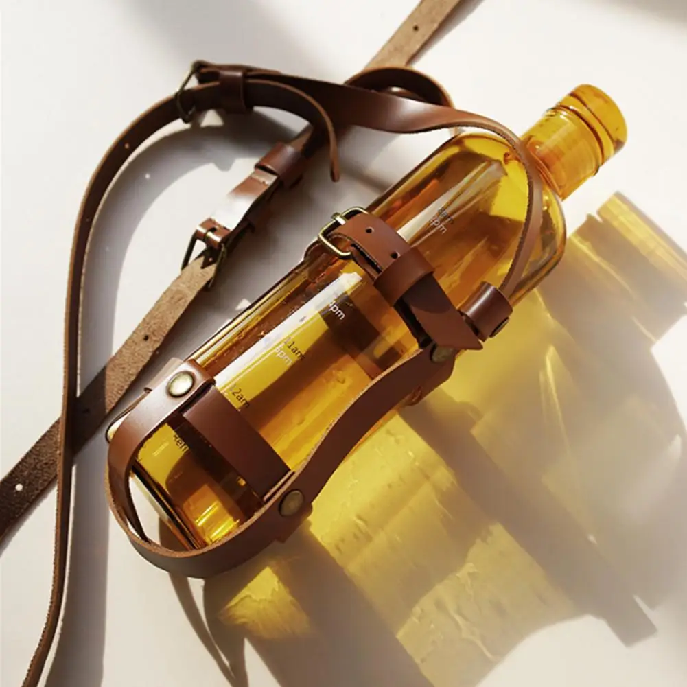 

Water Bottle Carrier Holder Bag Pouch with Adjustable Shoulder Strap Convenient to Carry Hollow Water Cup Bag for Outdoor