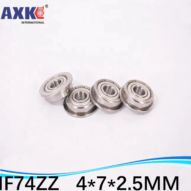 Boutique flange ball bearings MF74ZZ / LF740ZZ size 4*7*8.2*2.5*0.6 mm