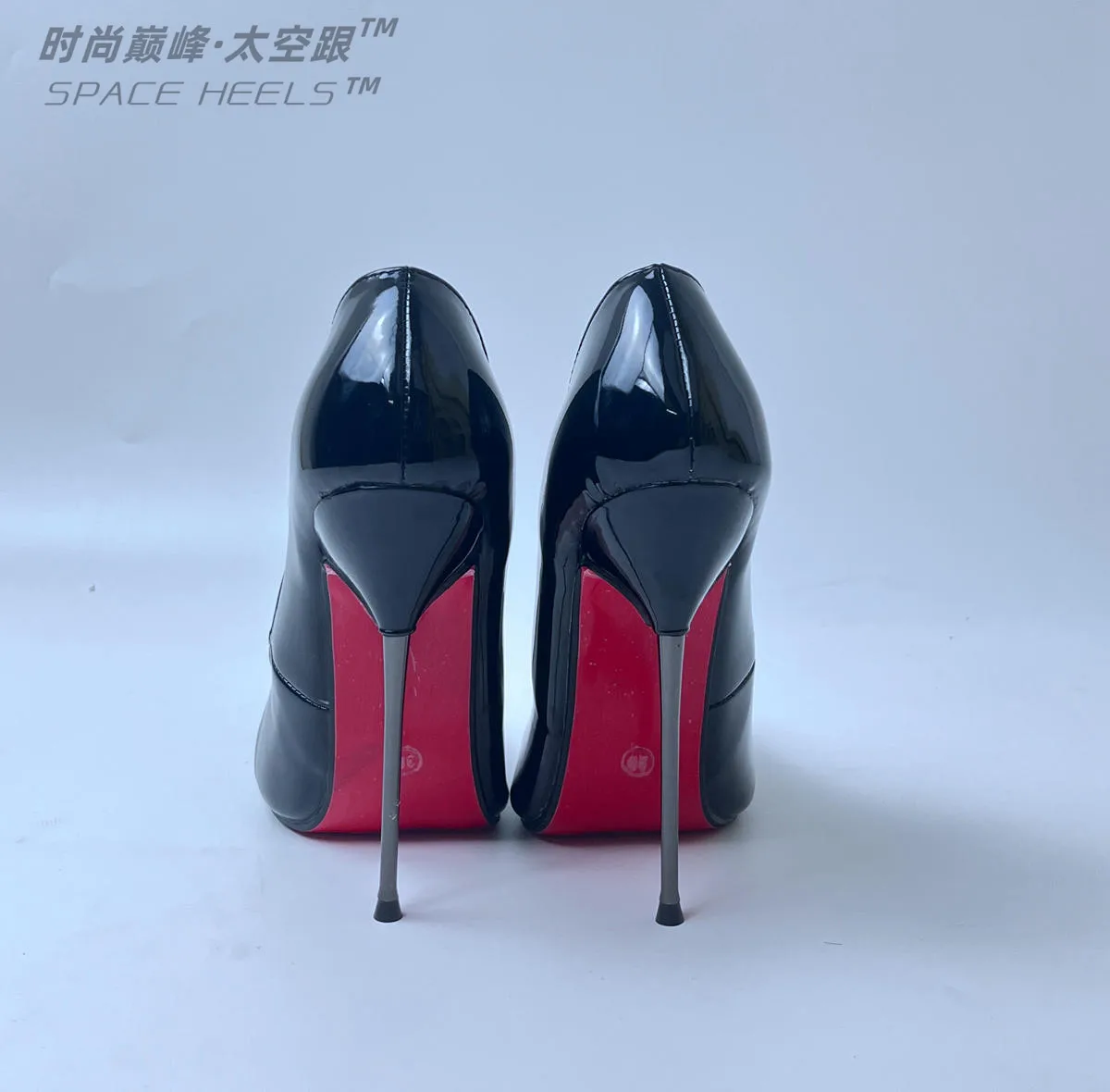 Женские лаковые туфли на высоком каблуке 14 см