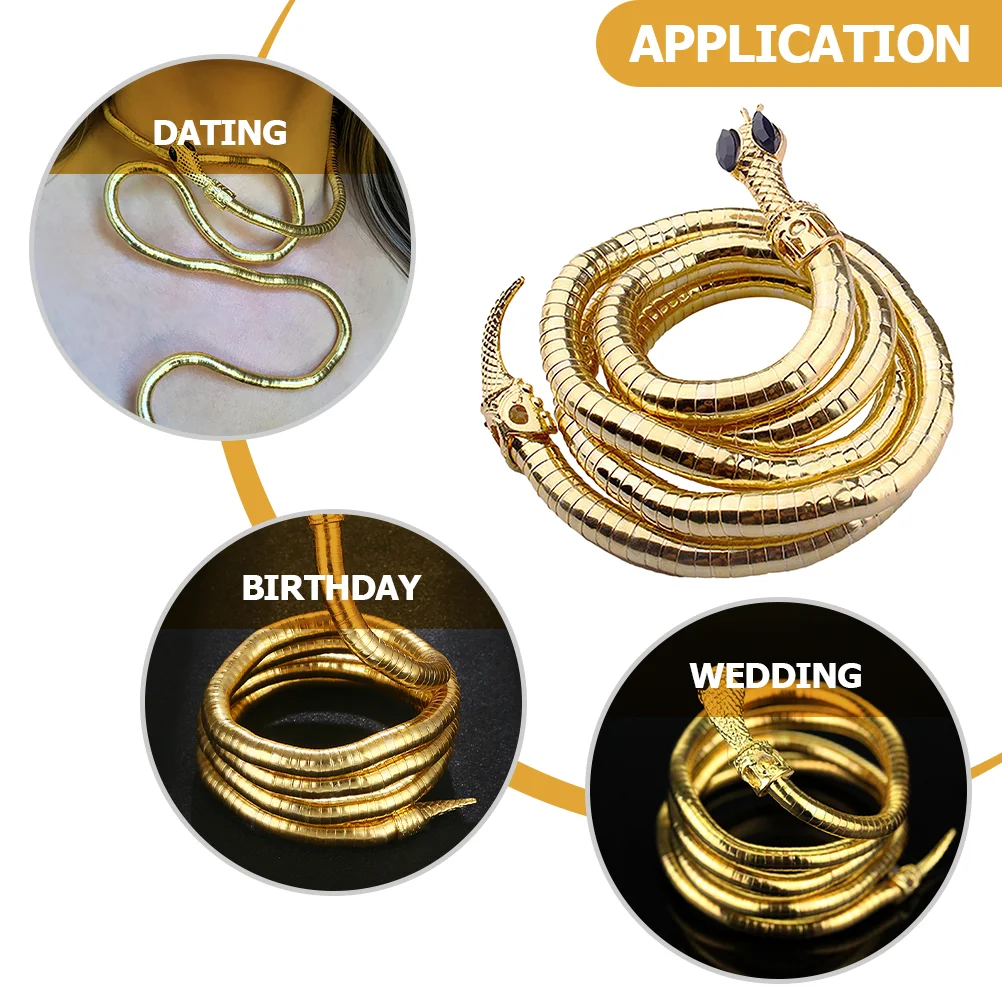Браслет в виде дуги и змеи ожерелье гибкий сплав изогнутый воротник колье