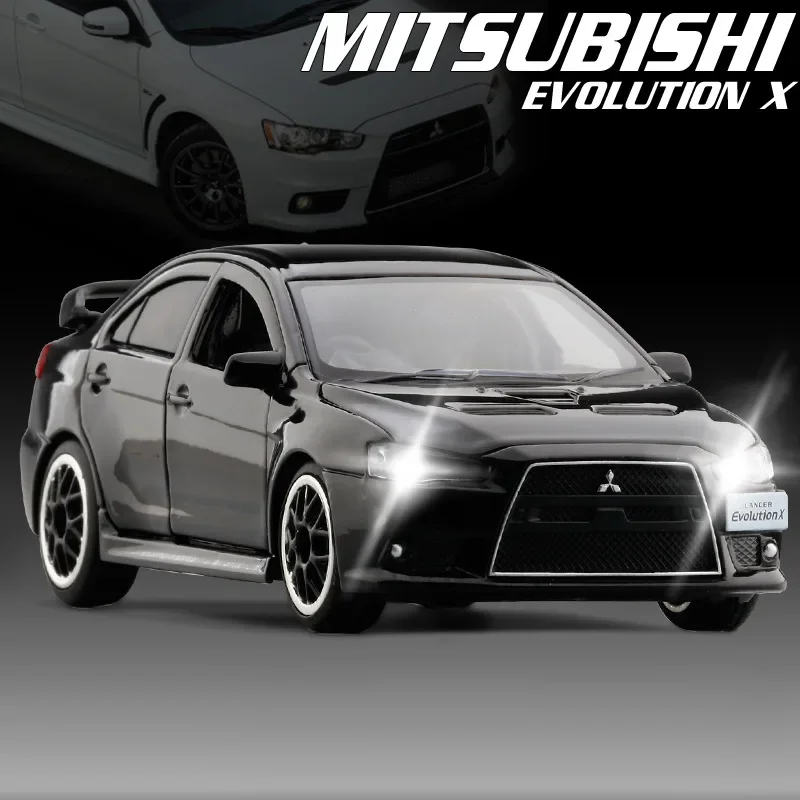 

Модель гоночного автомобиля из сплава 1:32 MitsubishiLancerEvoX10, литой металлический игрушечный автомобиль, модель высокой симуляции звука и фотографий, детская игрушка в подарок