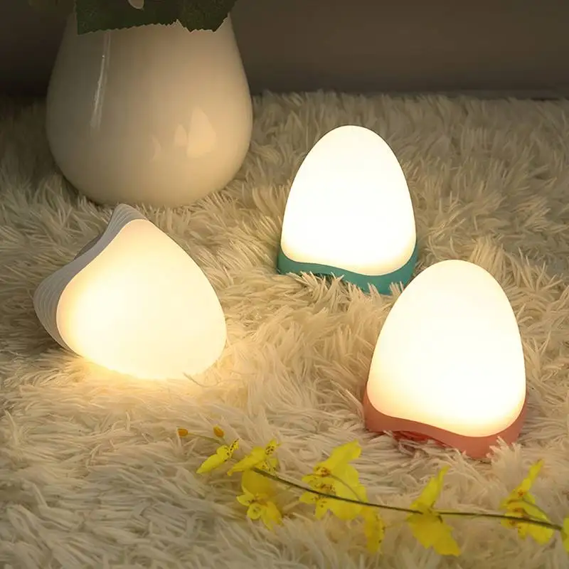 

LED Night Light USB Charging Egg-shaped RGB Pat Light Baby Sleeping Eye Protection Light Bedroom Bedside Decoration Table Lamp