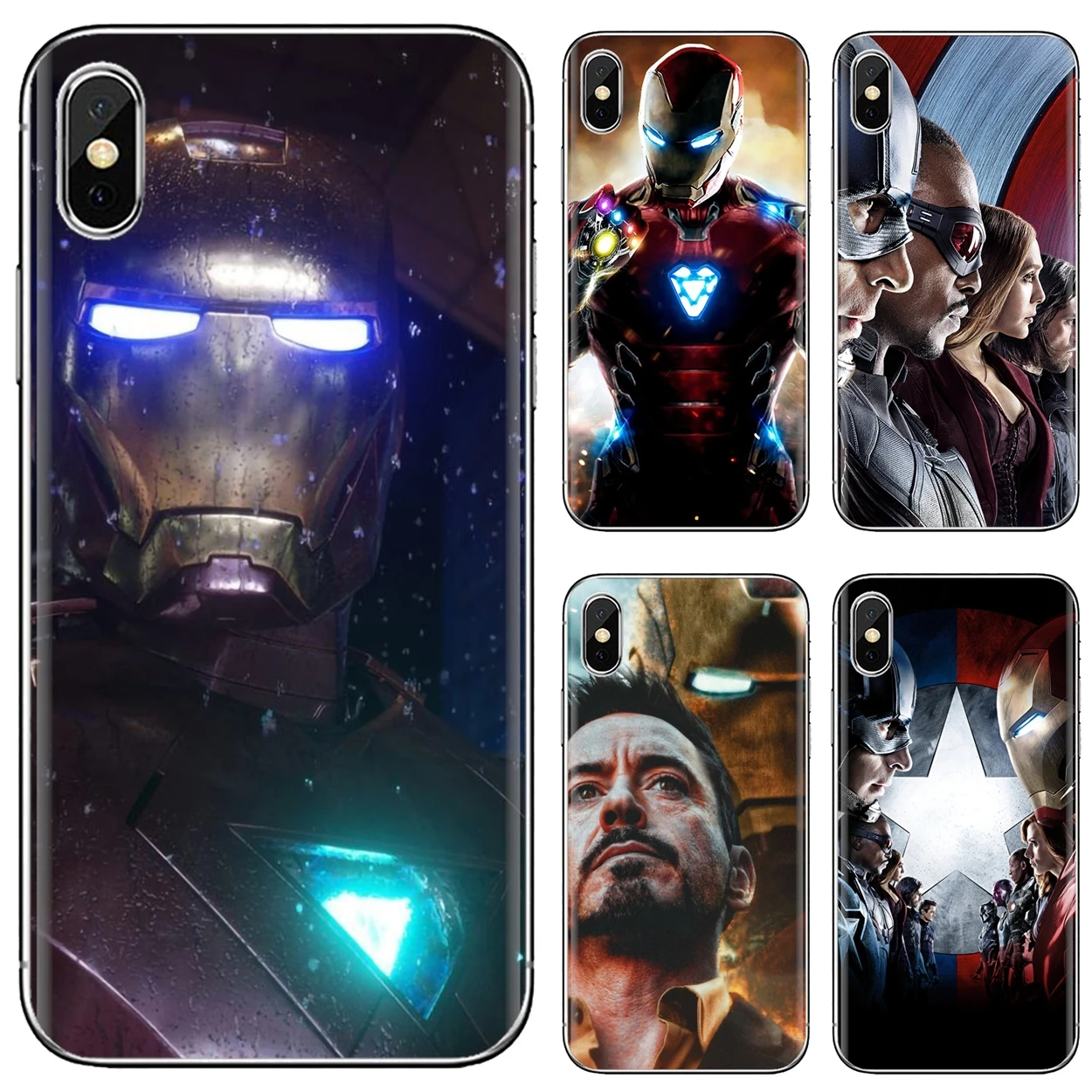 

Stunning Silicone Phone Case For iPhone 10 11 12 13 Mini Pro 4S 5S SE 5C 6 6S 7 8 X XR XS Plus Max 2020 Iron Man Avengers