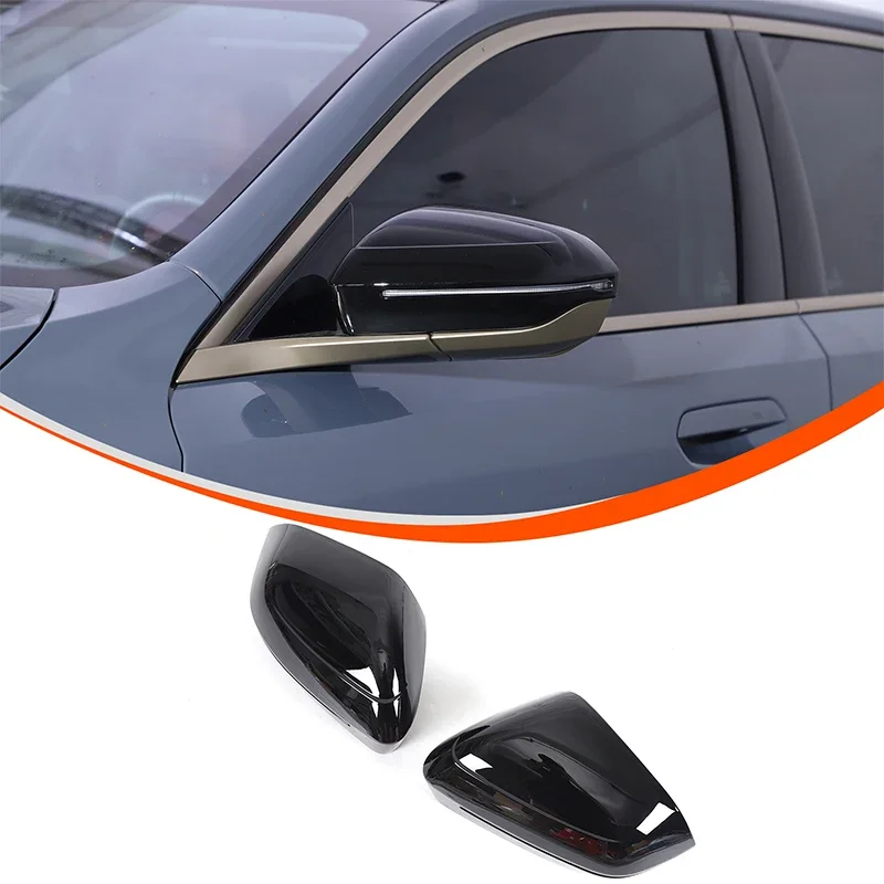 Для BMW 5 7 I5 I7 серий G60 G61 G68 G70 M5 G90 2023-2024 ABS черная внешняя зеркальная крышка внешние