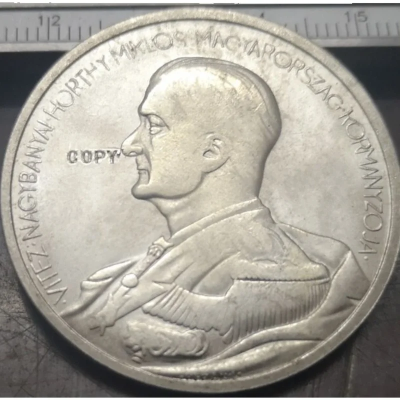 

Копировальная серебрянная монета 1938 Венгрия 5 Пенко Миклош Хорти День Рождения
