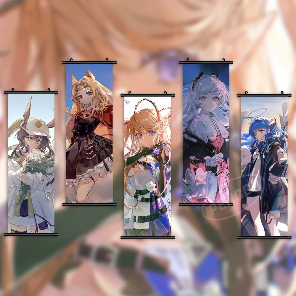 

Print Home Room Decor Hanging Arknights Poster Archetto Canvas Mostima Wall Artwork Suzuran Painting Game Scroll Christmas Gift
