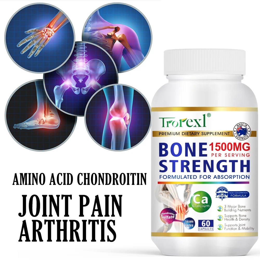 

Chondroitin Joint Support Supplement for Joint Relief, Health & Comfort - Great for Sore Knees & Hands 60 Capsules