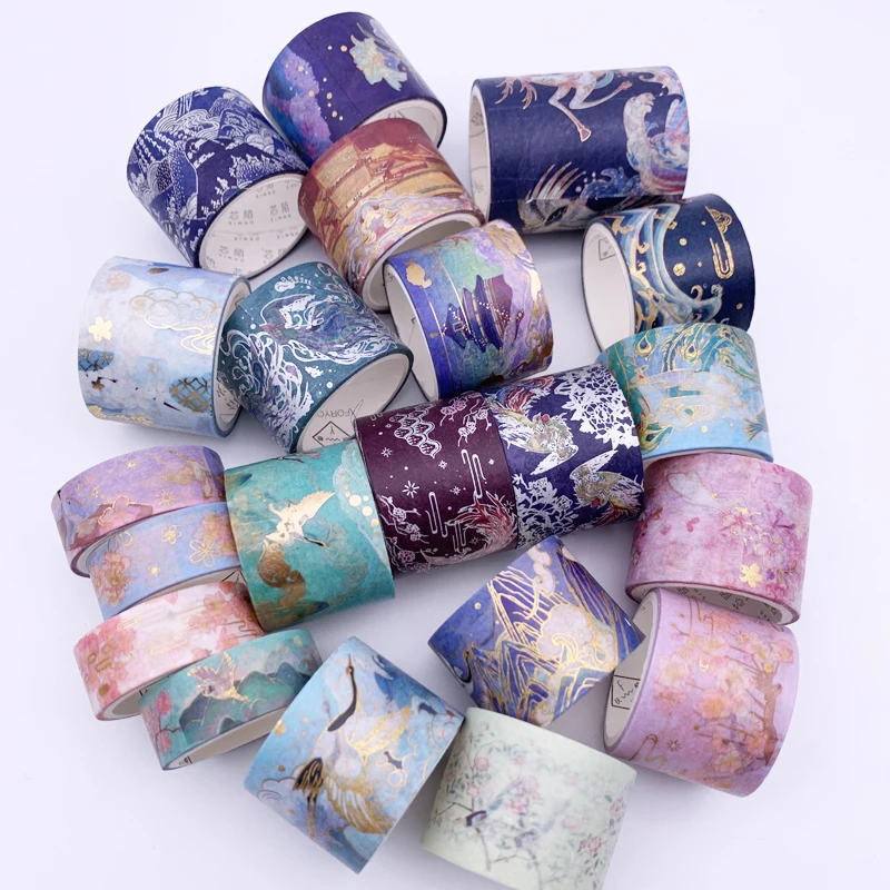 

2 м и бумажная лента Древний китайский ветер Xianqi пейзаж живопись Xiangyun кран бронзирование своими руками рваные руки ledger украшение