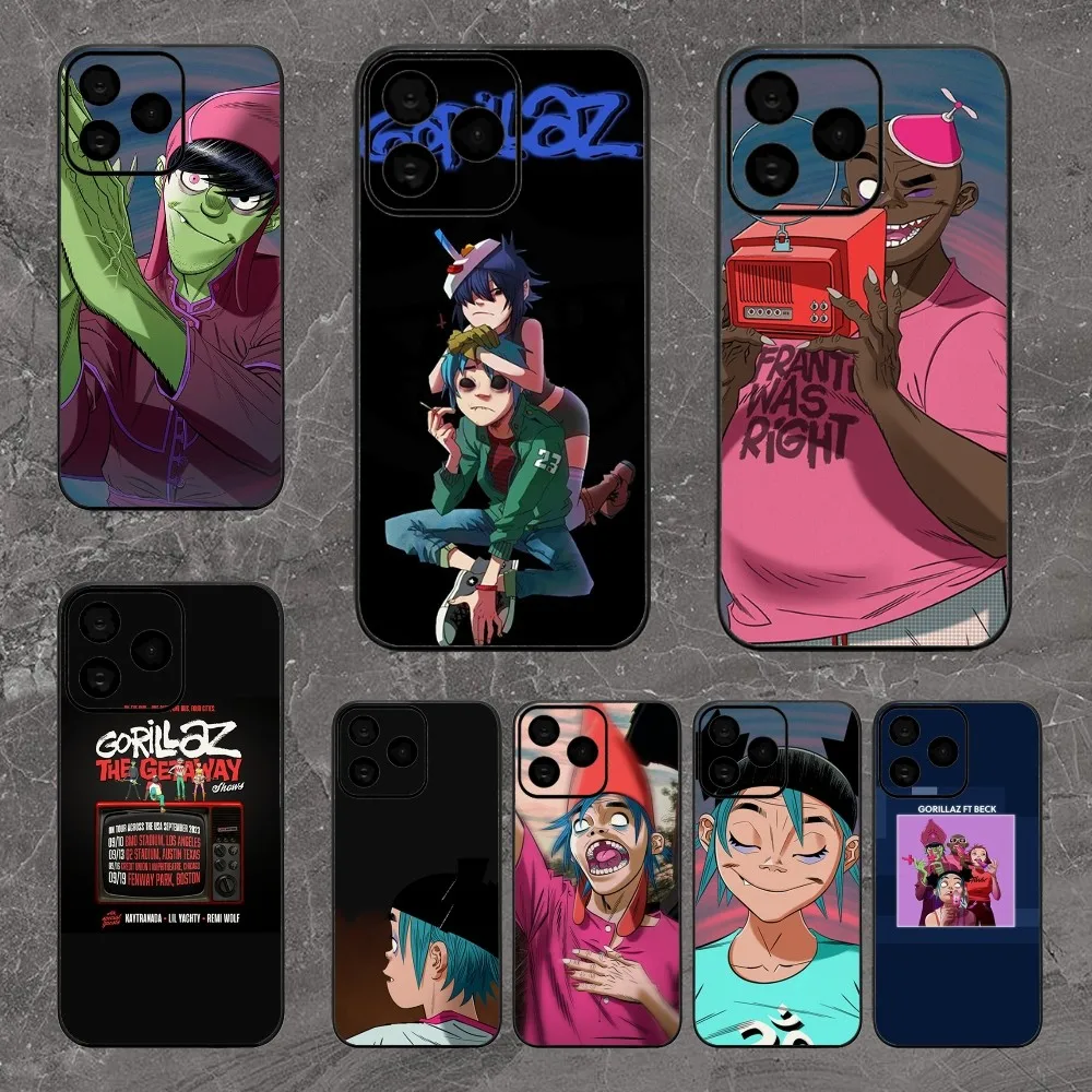 Мультяшный чехол gorillaz для телефона iPhone 8 15 Plus 11 12 13 Pro Max 14 15Pro
