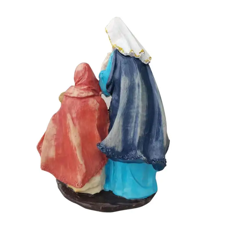 

Статуэтка святой семьи, Декор для дома на тему Рождества, Иисуса, статуи Марии, Иосифа, религиозная скульптура, рождественский подарок