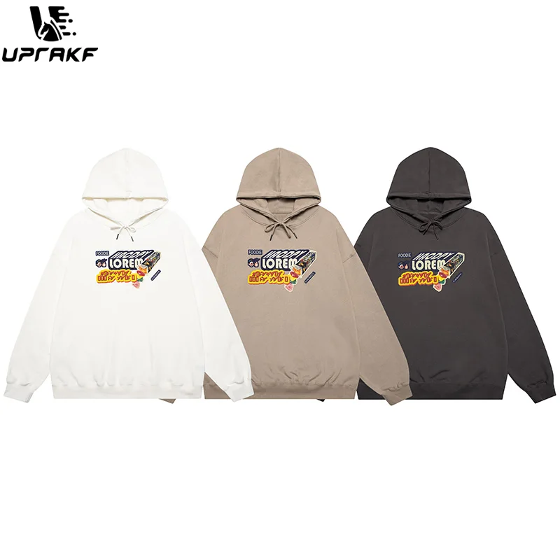 Толстовка с капюшоном и принтом конфет в стиле Харадзюку