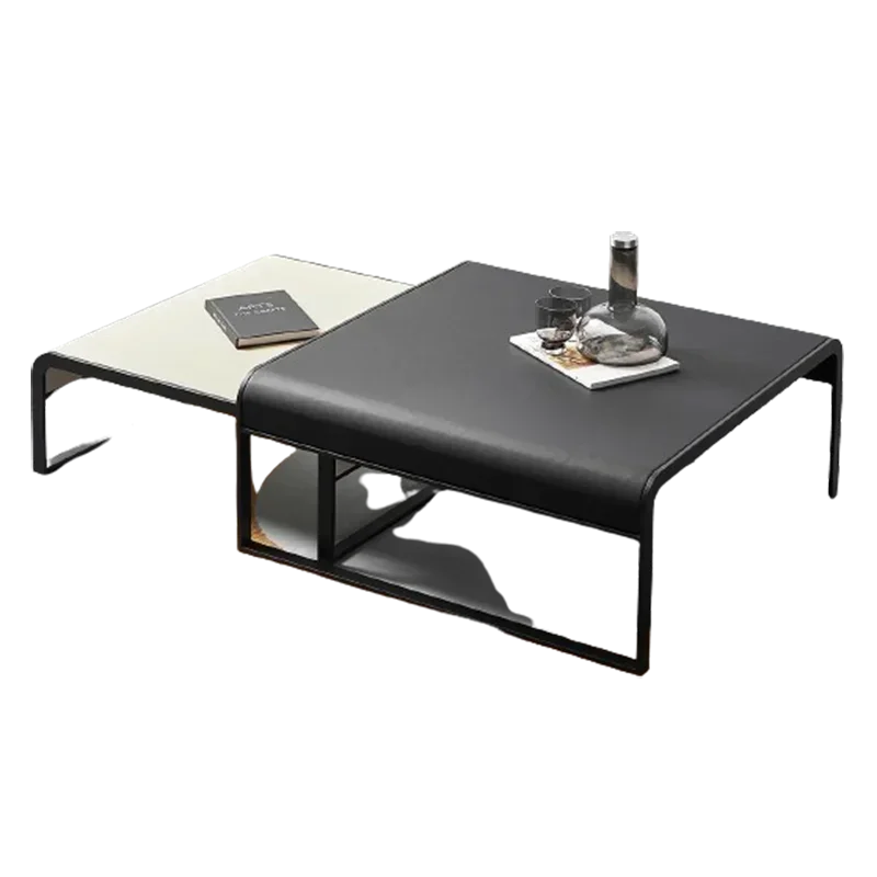 Черный металлический современный роскошный журнальный столик в скандинавском