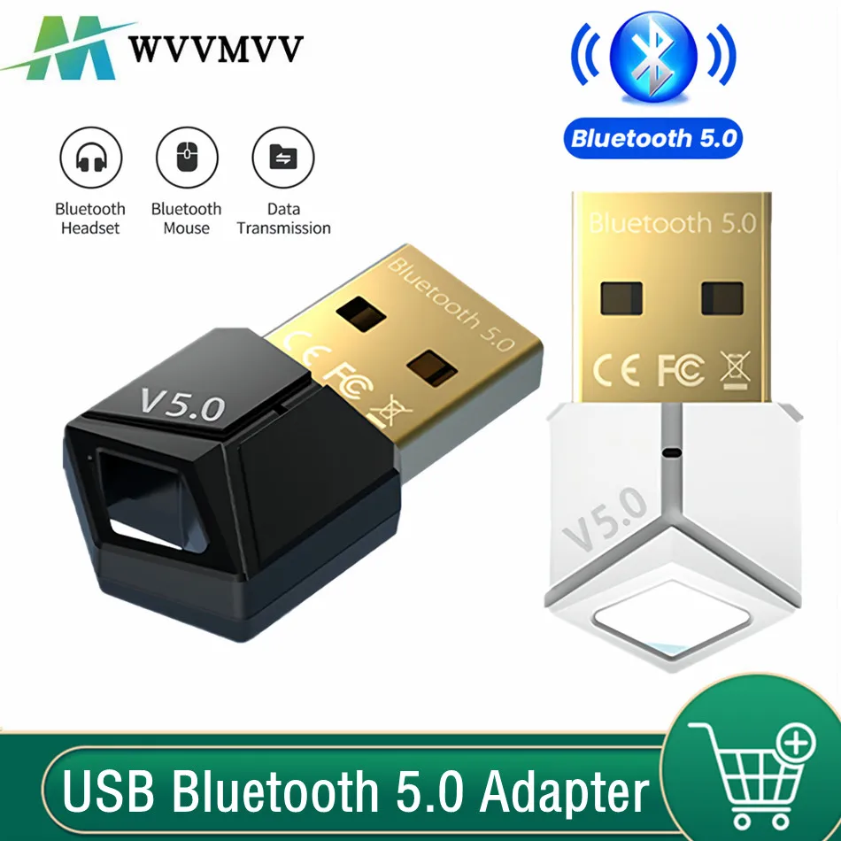 

WvvMvv Mini Wireless M25 USB Bluetooth 5.0 Adapter Receiver Dongle Low Latency Music Mini Bluthooth Transmitter For PC Laptop
