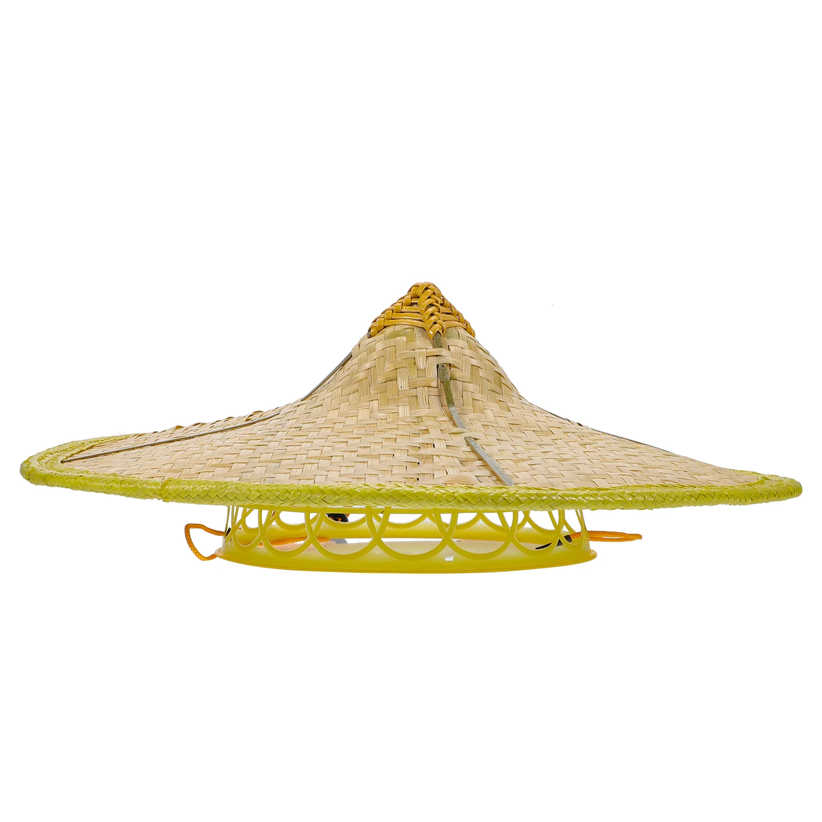 

Bamboo Hat Asian Cone Caps Straw Stage Performance Rain Blocking Hats Traditional Woven Oriental