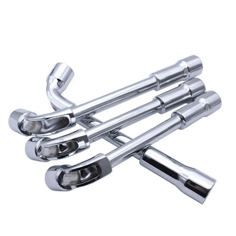 

Торцевой ключ для труб, Г-образный перфорированный угловой инструмент для ремонта автомобиля, шестигранный двухголовый торцевой ключ с 7 фо...