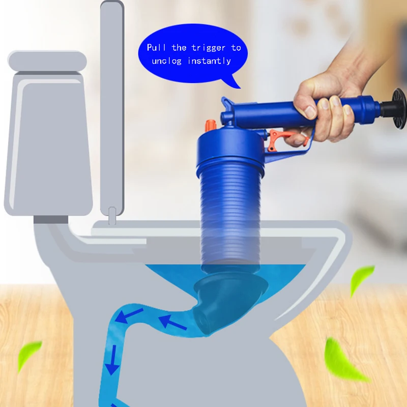Air Power Drain High Pressure Powerful Dredge Manual Sink Plunger Opener Cleaner Pump for Bath Toilet Sewer Bathroom Accessories |
