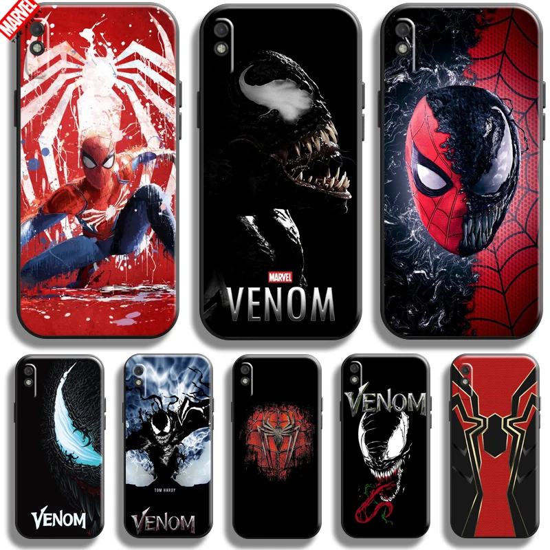 

Marvel Spiderman Venom For Xiaomi Redmi 9A 9AT Phone Case Carcasa Soft Liquid Silicon Black Funda Silicone Cover Coque