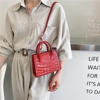 2022 new fashion handbag women bag designer luxury crocodile pattern shoulder messenger bag solid color pu leather hand bags