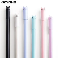 umitive 3pcs cute kawaii gel pen 0 5mm ball point black cartoon plastic gel pens for writing office school supplies stationery
