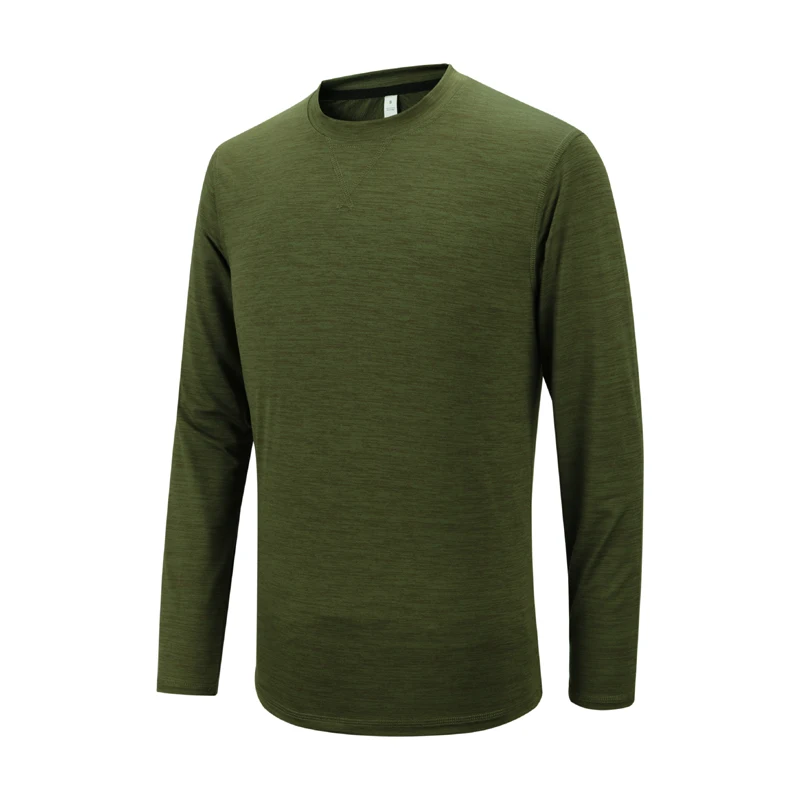 

DINOGREY 2022 Autumn and Winter New Men's Fashion Casual Loose Long Sleeve Round Neck Solid T-shirt Top
