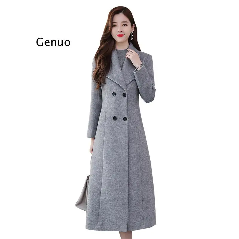 Высококачественное зимнее кашемировое длинное пальто в винтажном стиле осень 2022
