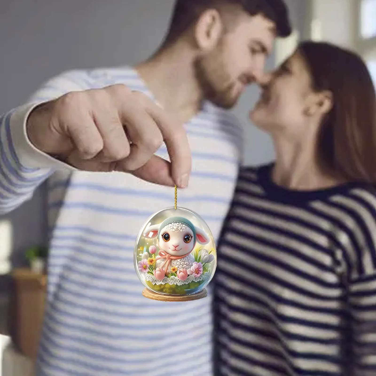 Украшения ко Дню святого Валентина мультяшное животное кролик 2d акриловый