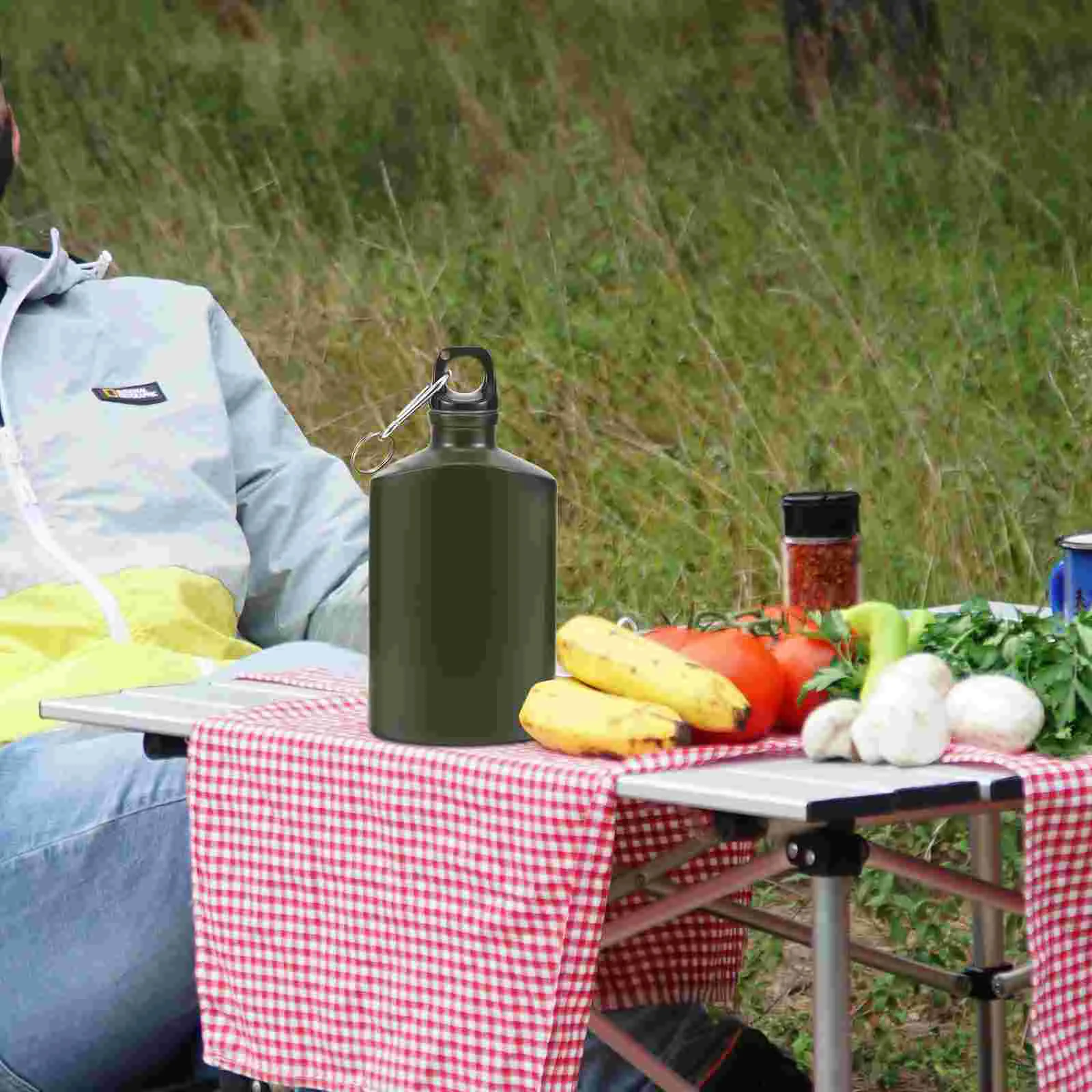 Алюминиевый плоский чайник для пешего туризма кемпинга путешествий уличных