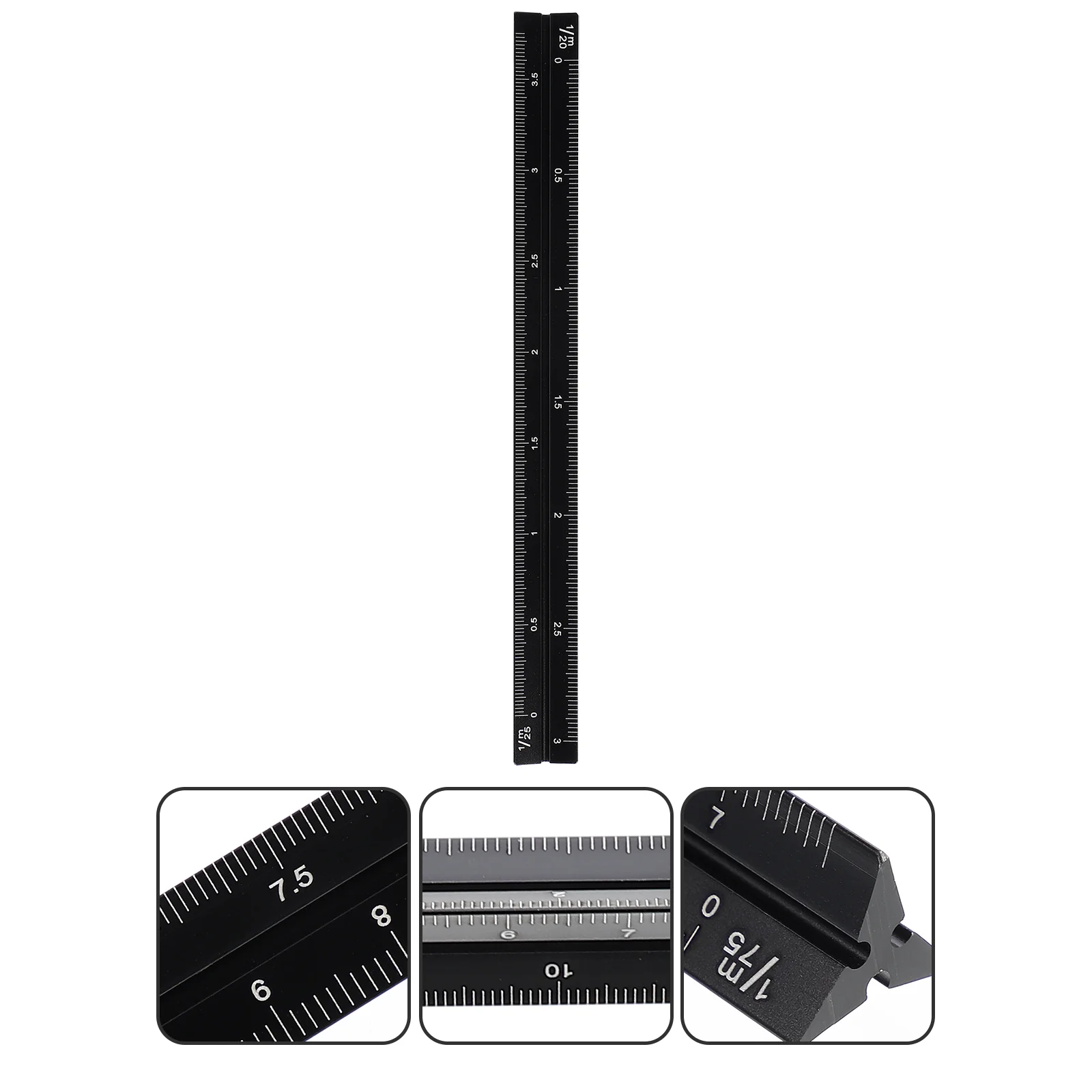 

1Pc Practical Premium Portable Triangular Ruler Three-sided Ruler Drawing Ruler