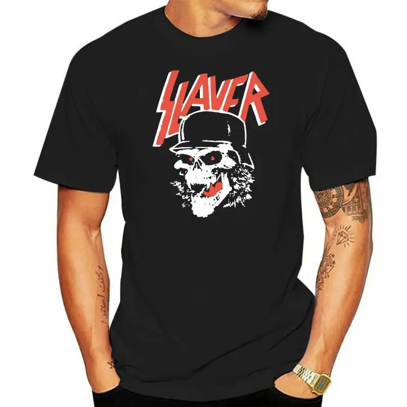 

Kaus Pria Baru Slayer Skull dengan Helm 80-An Heavy Metal Rock Repertless
