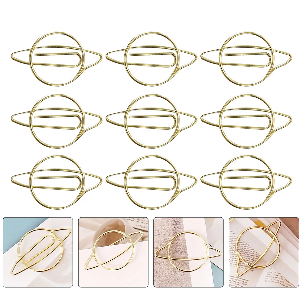 

30Pcs Paper Clamps Iron File Clips Metal File Clamps for Office School (Golden)