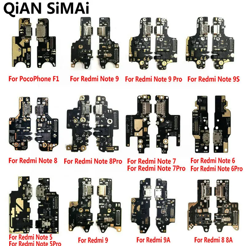 

Детали для платы зарядного порта, гибкий кабель для микрофона, микрофона для XiaoMi PocoPhone F1, Redmi Note 9, 8, 7, 6, 5 Pro Plus, 9A, 8A, 7A, 6A