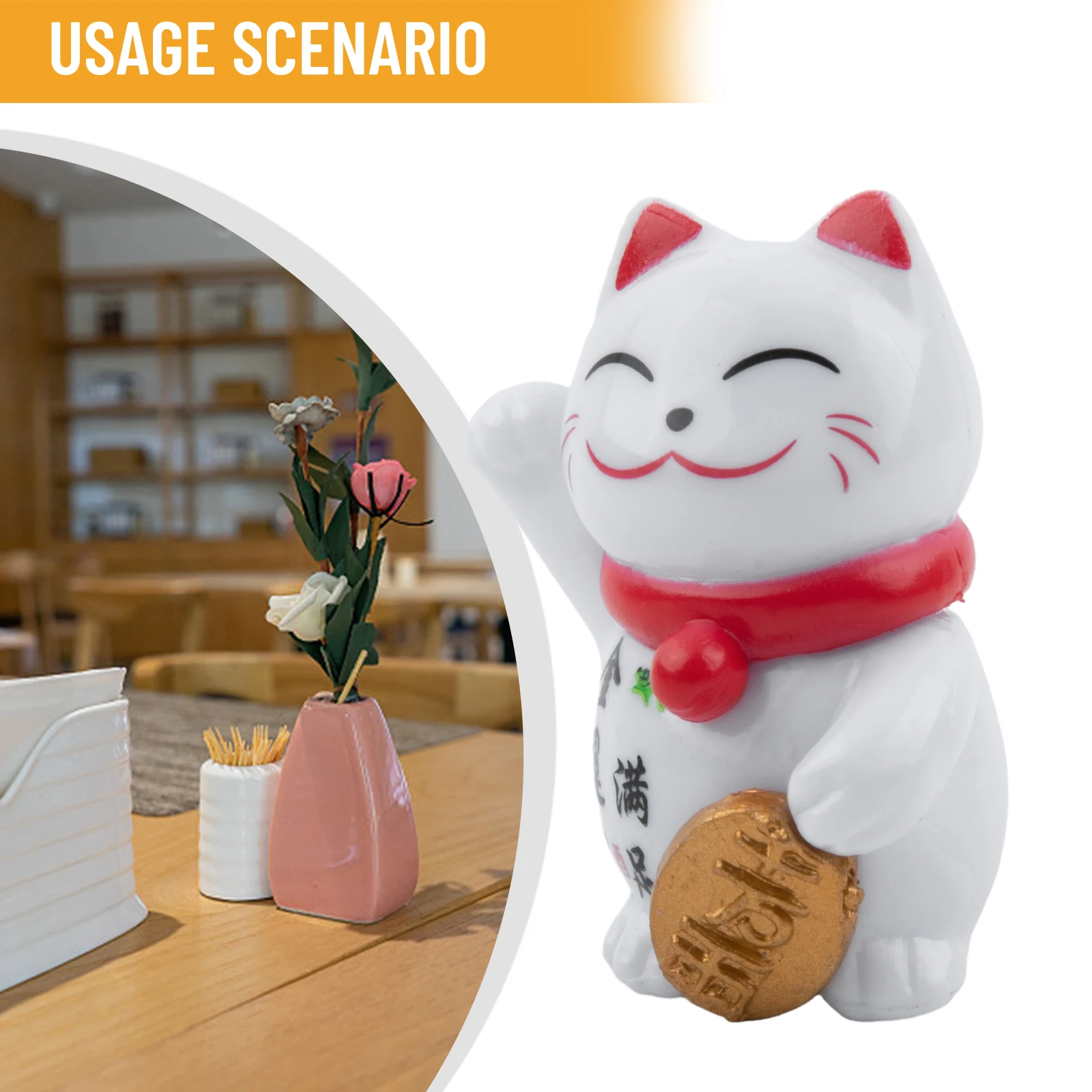 1 шт. статуя талисмана Lucky Cat ПВХ украшение для дома комнаты милый декор автомобиля