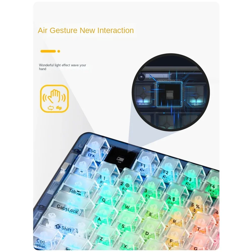 IYX OP75 Четырехсекционная беспроводная механическая клавиатура DIY с магнитной