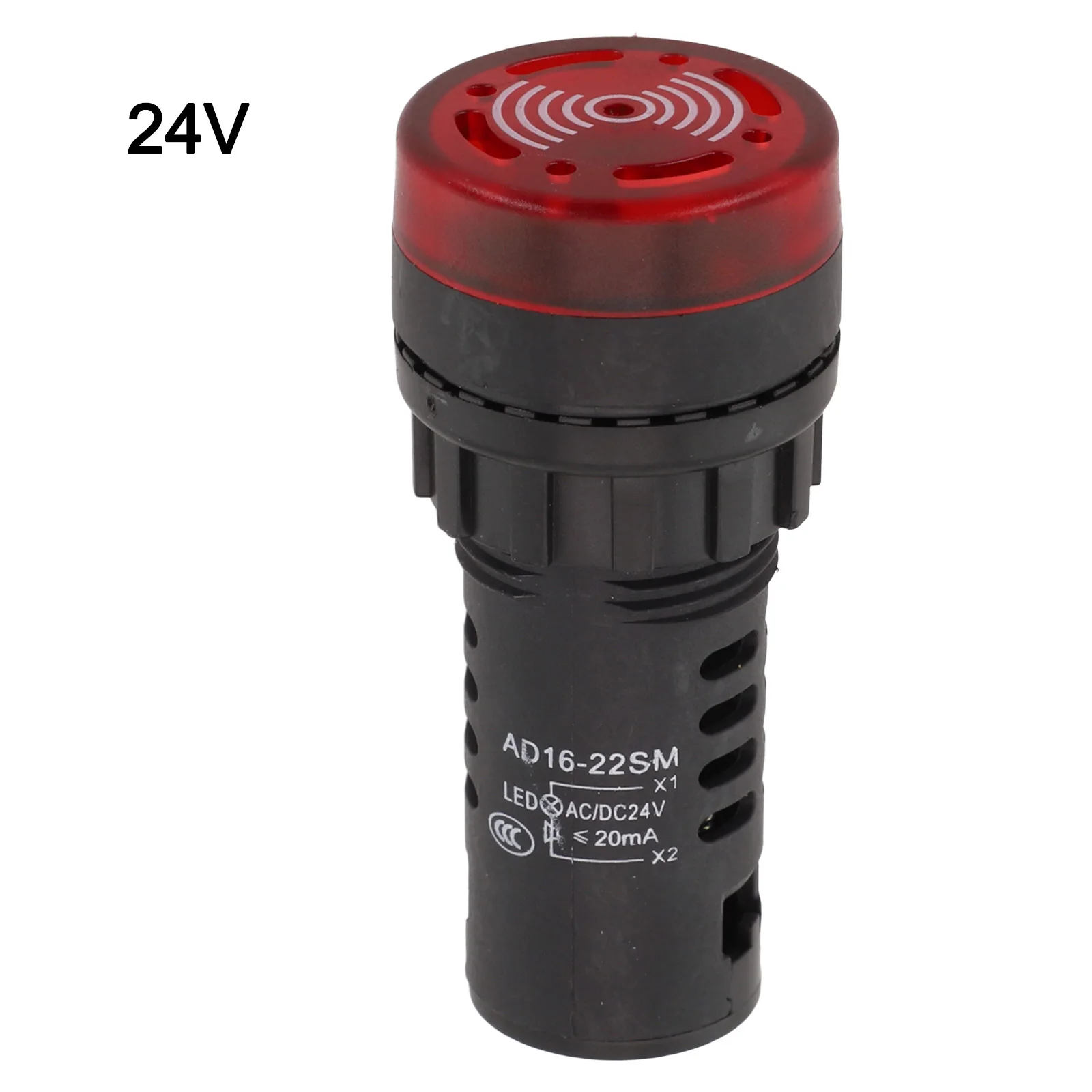 

Звуковой оптический Bee Richler AD16-22SM Звуковая световая сигнализация AC/DC12V 24V 220V В Вспышка Зуммер Красный 22MM Сигнальный свет Светодиодный индикатор