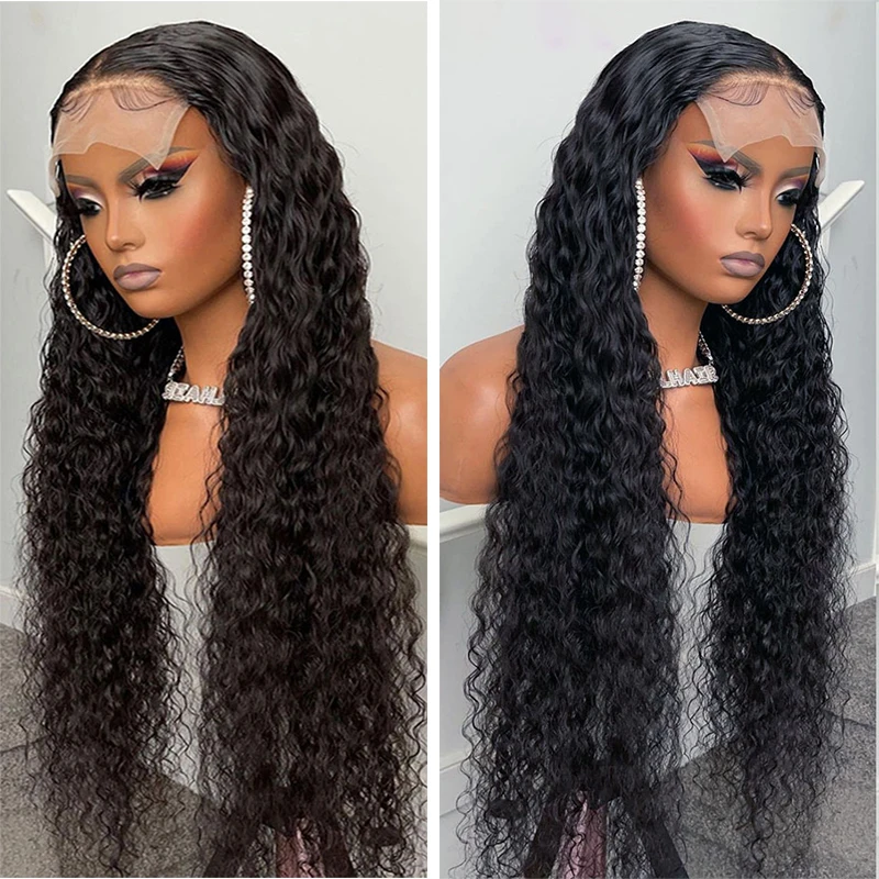 

Deep Part Soft Preplucked 26 inch Long Kinky Curly Natural Black Lace Front Wigs For Women Babyhair Glueless Heat Resistant