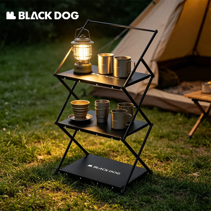 Складная полка BLACKDOG для кемпинга, портативный легкий стол IGT, уличная кухонная подставка из прочного алюминия для пикника, барбекю, патио (art.: 3920dae2ee8ab) - 3920dae2ee8ab