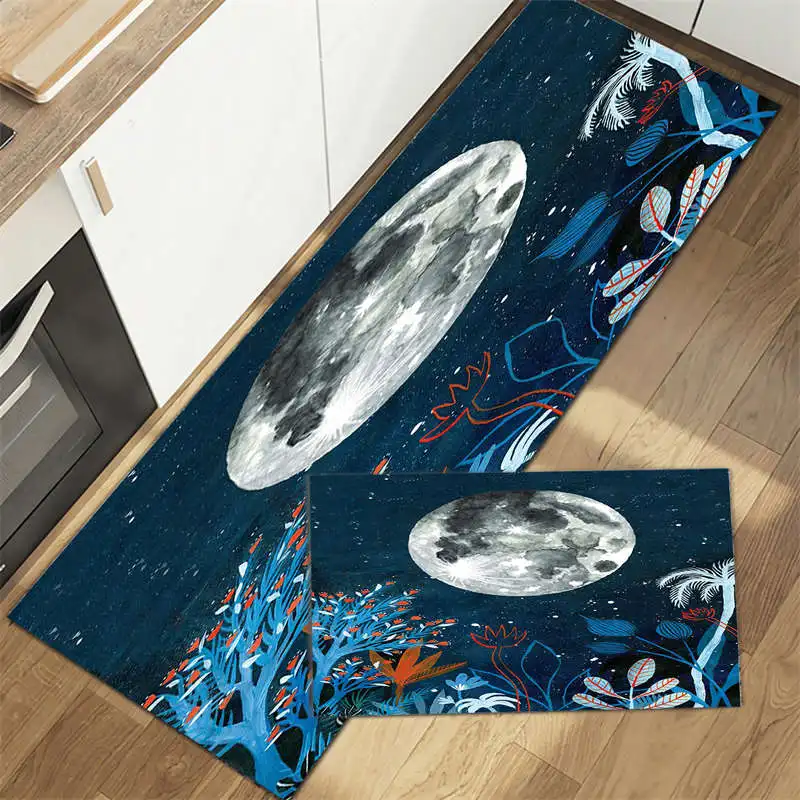 

Modern Kitchen Mat Long Strip Bedroom Entrance Doormat 3D Pattern Home Floor Decoration Living Room Bathroom Non-Slip Rug A01