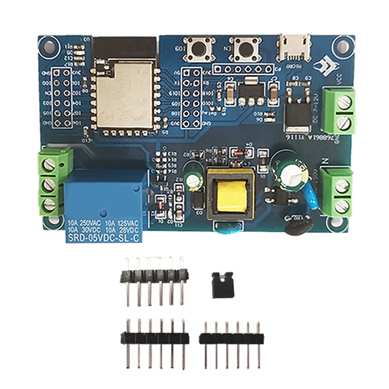 

AC/DC Power Supply WIFI Bluetooth BLE Single Relay Module ESP32-C3 Relay Development Board