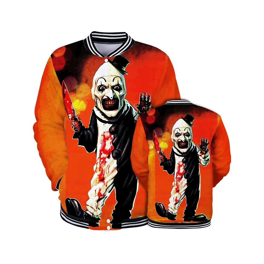 

Мужская бейсбольная куртка-бомбер в стиле «ужасов»