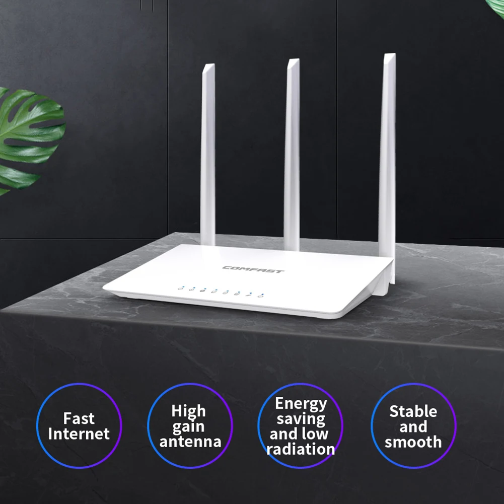 

Беспроводной Wi-Fi роутер 300Mbps беспроводной Интернет роутер с антеннами с высоким коэффициентом усиления стабильная передача с нескользящим ковриком для офиса