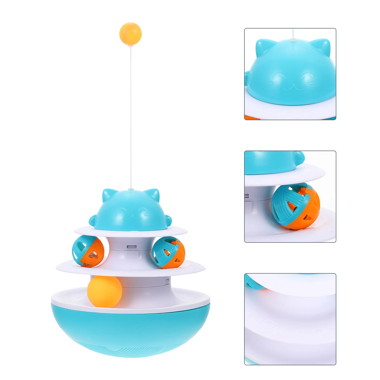 

Cat Toy Kitten Tumbler Track Toys Interactive Teaser Training Exercise Dog Fun Scratch Brain Feeder Puzzle Plaything Pet