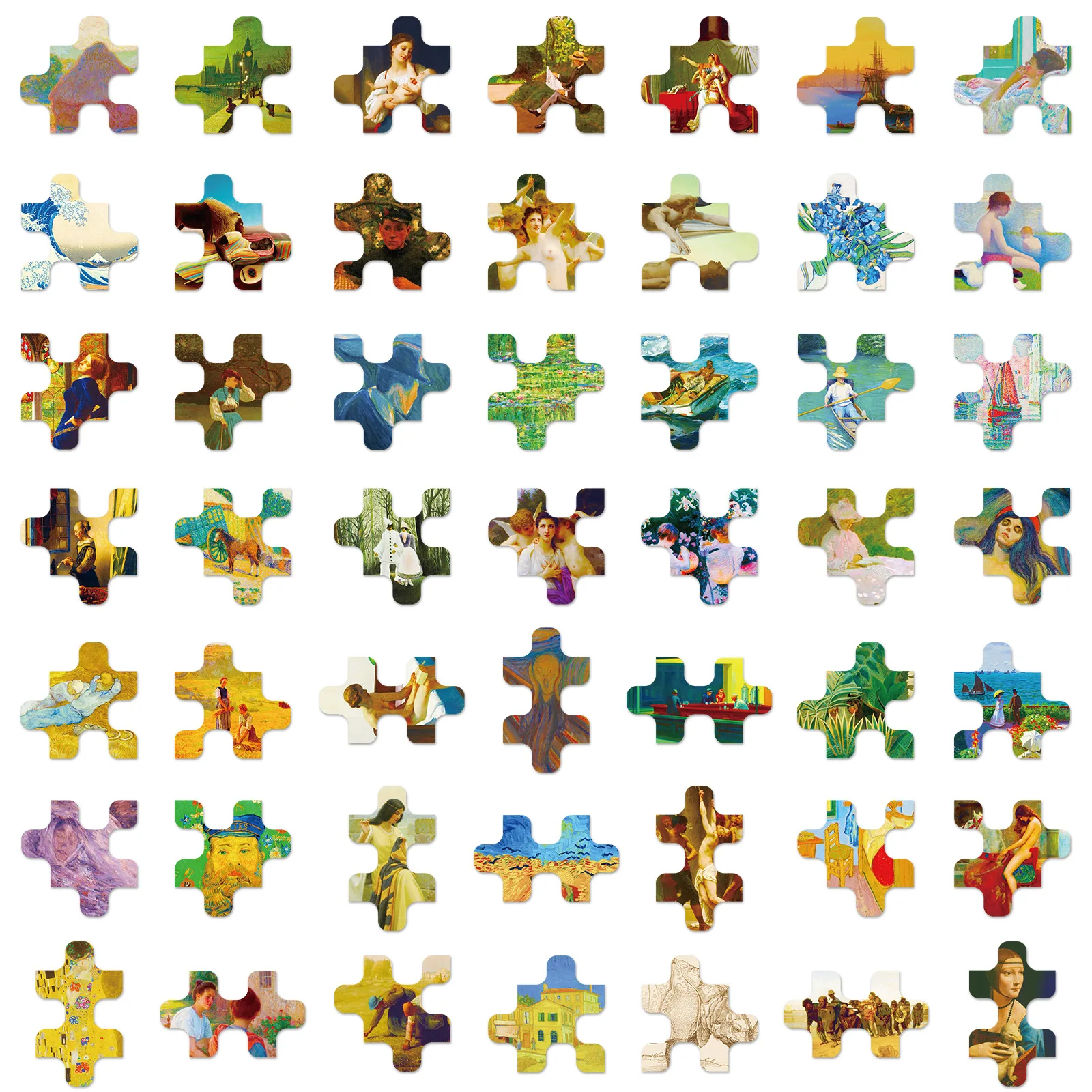 

50 шт. знаменитая картина-пазл Детская фотография, креативная всемирно известная картина, ретро-художественный музей