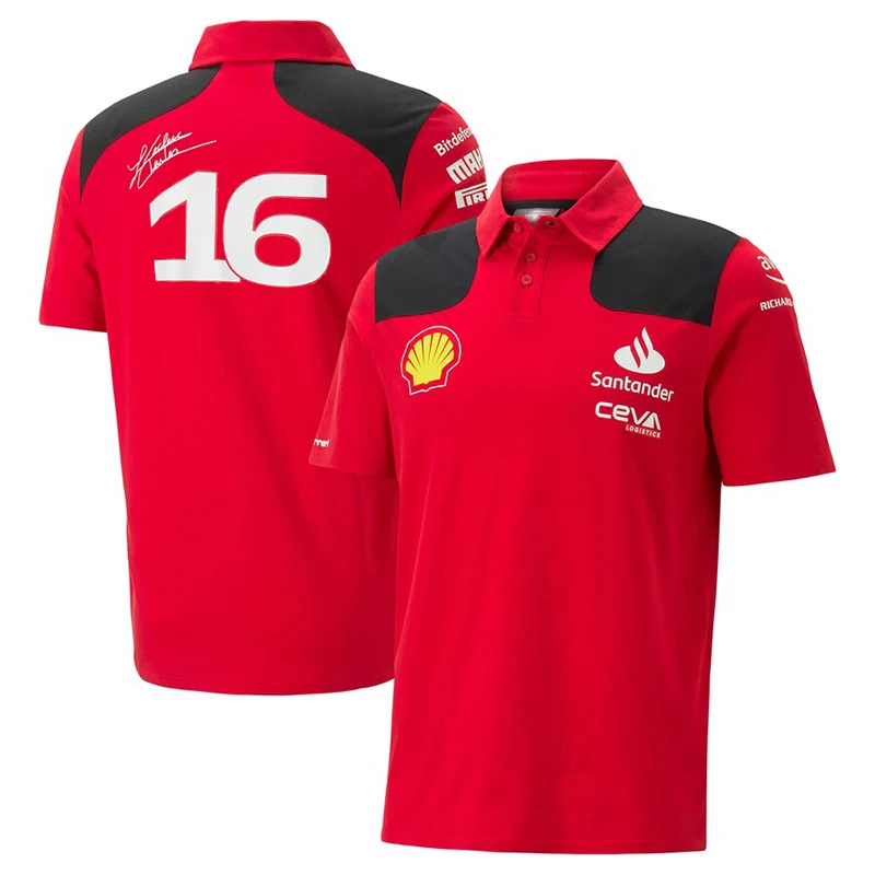 2023 Formula 1 new F1 racing red hot team official website same fan short-sleeved T-shirt polo shirt