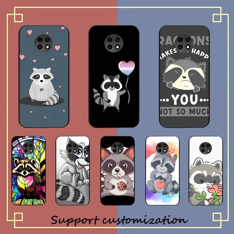 

RuiCaiCa Animal Raccoon Art Phone Case For Xiaomi Redmi Note 8A 7 5 Note 8pro 8T 9Pro TPU Coque for note 6pro Funda Capa