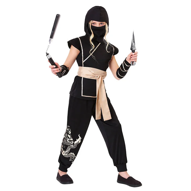 

Halloween children's Day party performance girl Japanese Guardian Ninja Cospaly Costume kid Samurai clothing