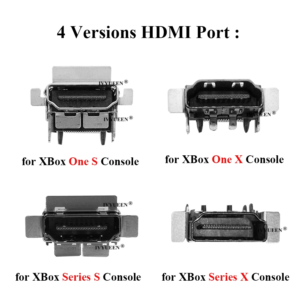 IVYUEEN 10 ШТ для консоли XBox ONE Series X / S Оригинальный порт HDMI-совместимого разъема HD Display Socket Connector Jack Interface Repair on.