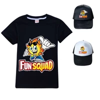 new summer fun squad gaming t shirt children kawaii cartoon 3d t shirt for boys girls kids clothing unisex short sleevessun hat
