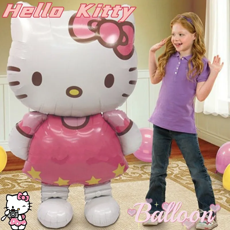

Large Kawaii Hellokitty Foil Balloons Anime Children Birthday Party Decorations Cartoon Kids Toys Cute Christmas Gifts for Girls