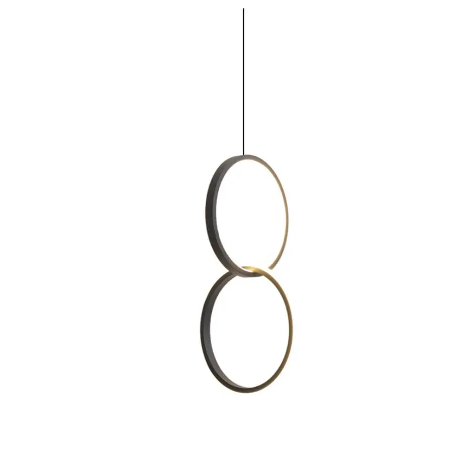 

Ring Pendant Lights Bedroom Parlor Hanging Lamp Indoor Lighting Bedside Hanglamp Restaurant Bar White Black LED Industrial Lamps